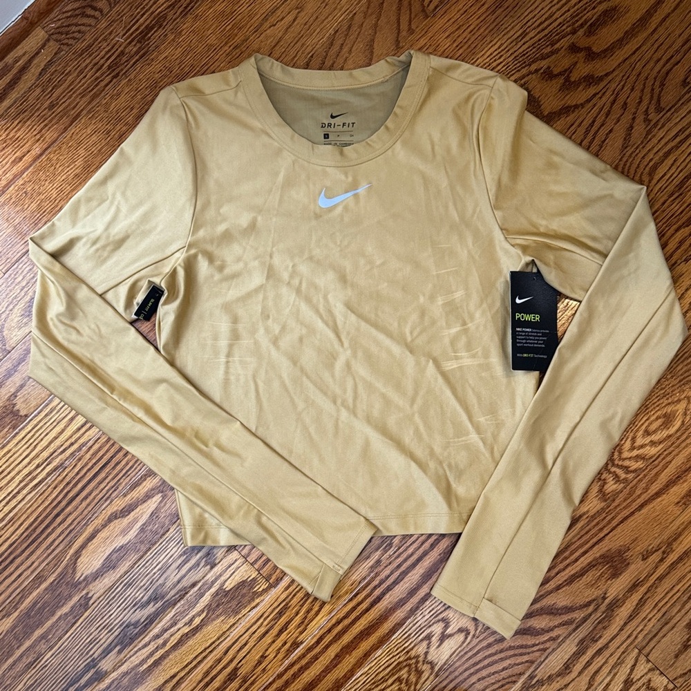 Nike Gold Dri-Fit Long Sleeve Shirt
